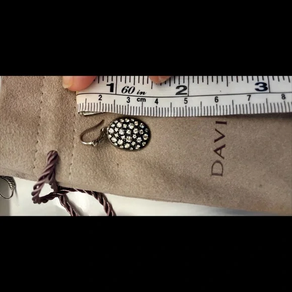 David Yurman Midnight Melange Diamond Earrings - Picture 5 of 6